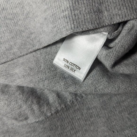 NEW- Size L Mens Cremieux Sweater Vest V-Neck Cotton Silk Gray Heather MSRP:$85 - Picture 3 of 6